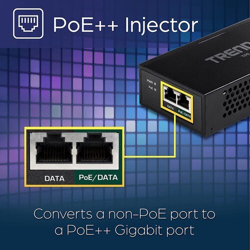 TRENDnet PoE Injector - TAA Compliant - 120 V AC, 230 V AC Input - 1 x Gigabit Ethernet Input Port(s) - 1 x Gigabit 4PPoE 
