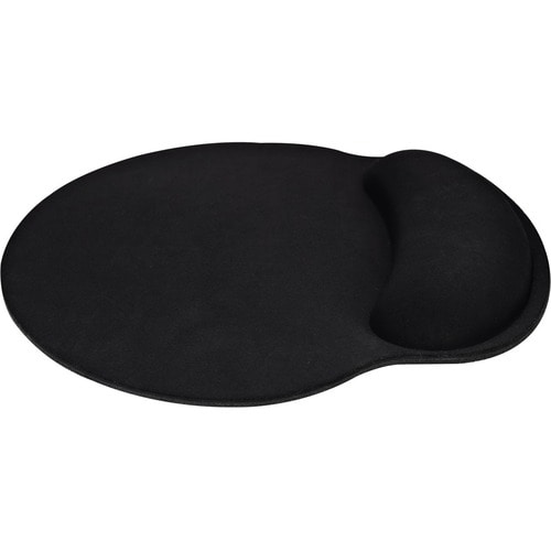 Tapis de souris V7 MP03BLK - 23 mm x 220 mm x 249,9 mm Dimension - Noir - Mousse à mémoire, Caoutchouc - Antidérapant