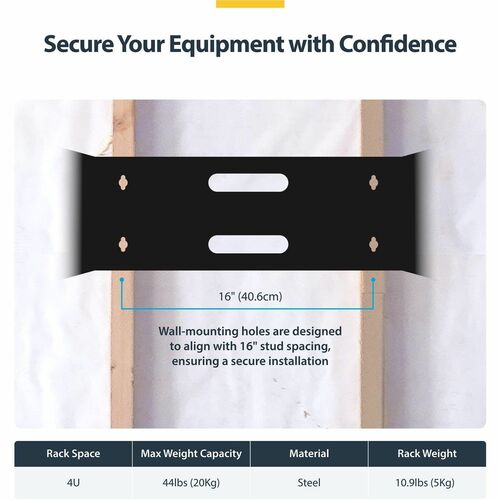 4U WALLMOUNT RACK 13.78 DEEP .