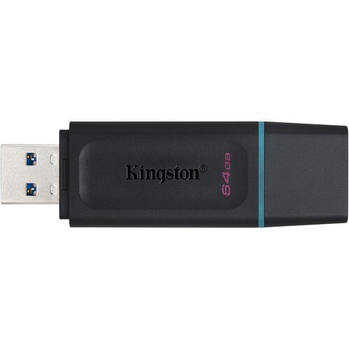 Kingston DataTraveler Exodia DTX 64 GB USB 3.2 (Gen 1) Flash Drive - Black, Teal - 1 Pack
