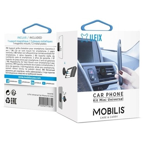 MOBILIS U.FIX SmartPhone Holder - 12 mm x 32 mm x 21 mm x - Black - 1 kg Load Capacity