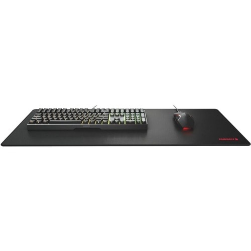 Tapis de souris CHERRY - Extra extra grande - 5 mm x 800 mm x 350 mm Dimension - Noir - Caoutchouc - Antidérapante, Imperm