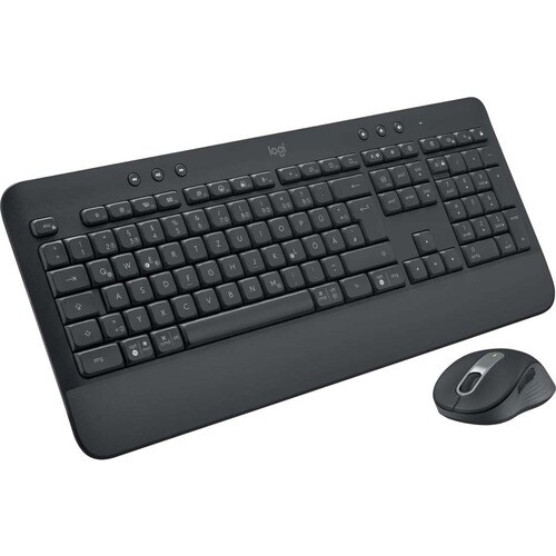 Logitech Signature MK650 Keyboard & Mouse - German - USB Plunger Wireless Bluetooth/RF Keyboard - 118 Key - Keyboard/Keypa