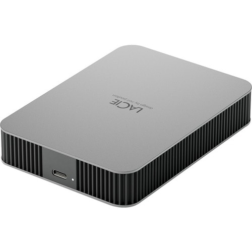 LaCie Mobile Drive STLP5000400 5 TB Portable Hard Drive - 2.5"" External - Moon Silver - Desktop PC, MAC Device Supported 
