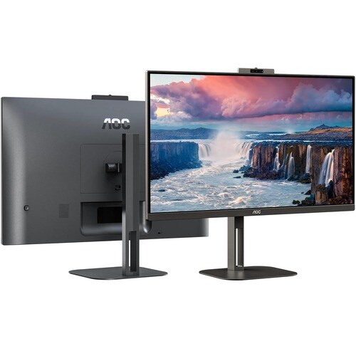 AOC Value-line Q27V5CW/BK 27" Class Webcam WQHD LCD Monitor - Black - 68.6 cm (27") Viewable - In-plane Switching (IPS) Te