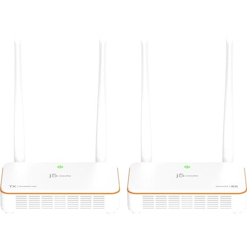 j5create JVAW53 Video Extender Transmitter/Receiver - Wireless - 1 Input Device - 1 Output Device - 60.96 m Range - 1 x HD