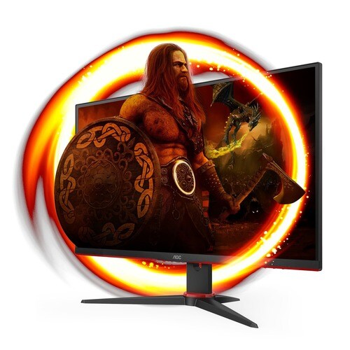 AOC AGON Q27G2E/BK 27" (68.6 cm) Class WQHD Gaming LCD Monitor - 16:9 - Black, Red - 27" (68.6 cm) Viewable - Vertical Ali