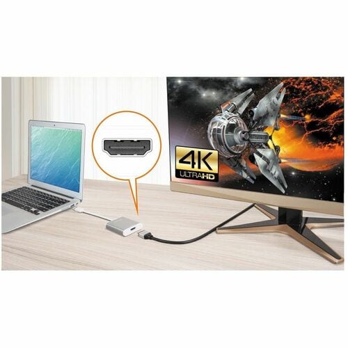 j5create JUA354-N A/V-Adapter - 1 - 3840 x 2160 Supported - Silber
