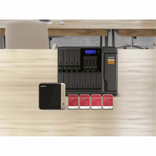 QNAP Turbo NAS TS-464-8G 4 x Total de compartimentos Sistema de armazenamento SAN/NAS - 4 GB Flash Memory Capacity - Intel