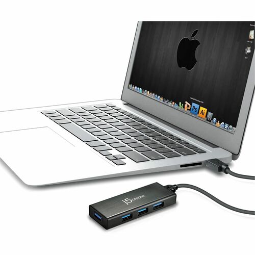 j5create JUH340-N Hub USB - USB 3.0 Micro-B - 4 Total USB Port(s) - 4 USB 3.0 Port(s) - Linux, Mac, PC