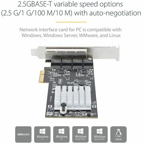 TARJETA PCI EXPRESS DE RED 4 PUERTOS ETHERNET NBASE-T 2.5G
