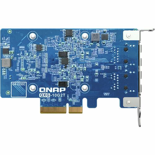 QNAP QXG-10G2T 10Gigabit Ethernet Card for Switch - 10GBase-T - Plug-in Card - PCI Express 3.0 x4 - Low-profile Bracket He