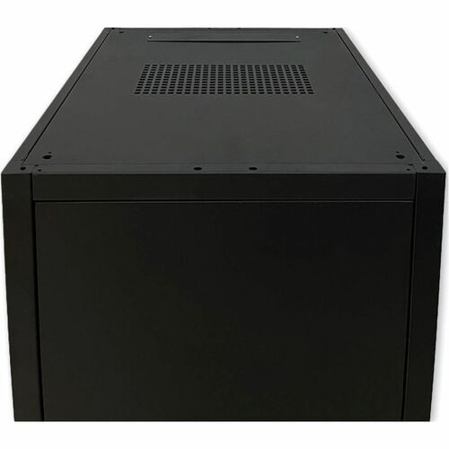 Armoire Rack MCL 24U Armoire fermée pour Réseau, Server Profondeur de Rail - Noir - En verre trempé, Acier, SPCC, Acier La