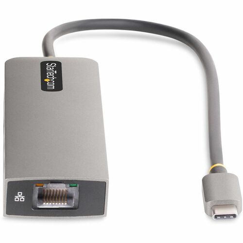 StarTech.com USB/Ethernet Combo Hub - USB 3.2 Gen 2 (3.1 Gen 2) Type-C - 1.25 GB/s - External - Space Gray - UASP Support 
