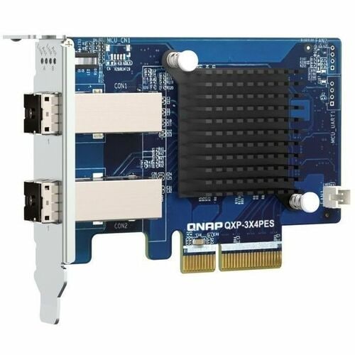 QNAP QXP-3X4PES PCIe Host Bus Adapter - Plug-in Card - PCI Express 3.0 x4 - 32 Gbit/s