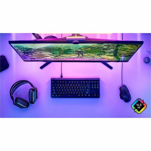 Logitech G G515 TKL Gaming Keyboard - Tenkeyless - Cable Connectivity - USB Interface - RGB LED - English (US) - QWERTY La