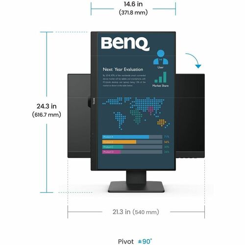 BenQ BL2486TC 24" Class Full HD LED Monitor - 16:9 - 60.5 cm (23.8") Viewable - In-plane Switching (IPS) Technology - LED 