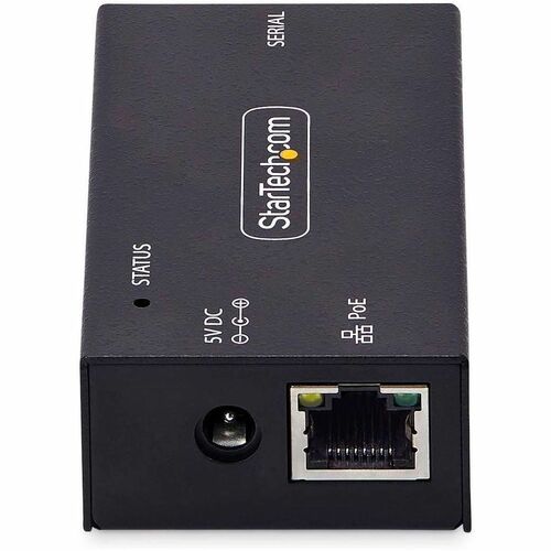 StarTech.com 1-Port Serial to Ethernet Adapter, 802.3af PoE Powered Serial Device Server, Wall/DIN Rail Mount, LAN To DB9 