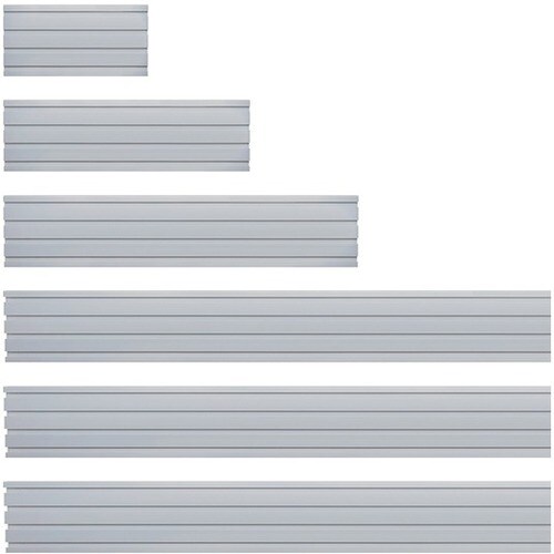 B-Tech System X Mounting Rail for Mounting Collar, Mounting Bracket, Mounting Column, Video Wall, Menu Board - Silver - Al