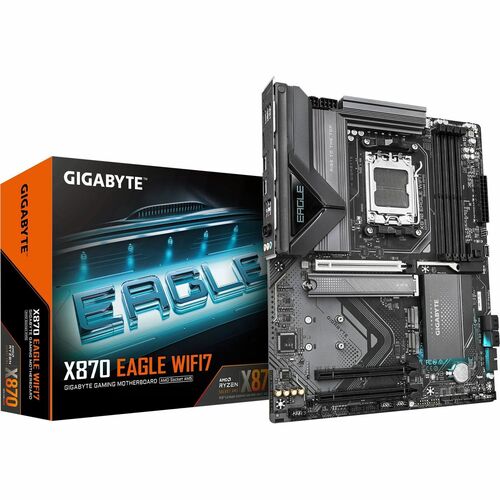 Gigabyte Ultra Durable X870 EAGLE WIFI7 Gaming Desktop Motherboard - AMD X870 Chipset - Socket AM5 - ATX - Ryzen 5, Ryzen 
