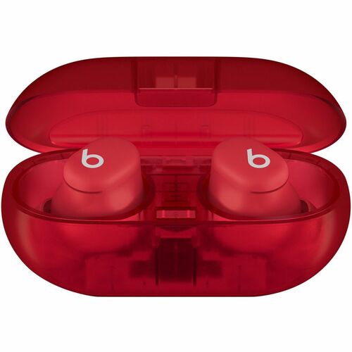 Apple Beats Solo Buds True Wireless Earbud Stereo Earset - Transparent, Red - Binaural - In-ear - Bluetooth