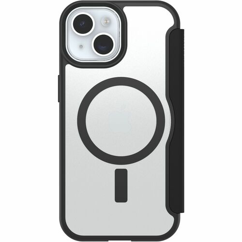 OtterBox React Carrying Case (Folio) Apple iPhone 13, iPhone 14, iPhone 15 Smartphone - Black Crystal (Clear/Black) - Drop