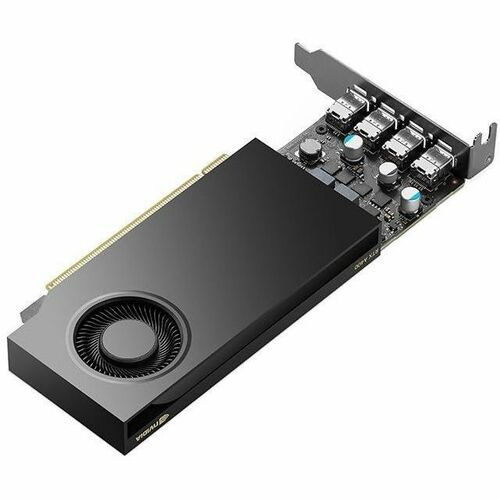 PNY NVIDIA RTX A400 Grafikkarte - 4 GB GDDR6 - Low Profile - 64 Bit Busbreite - PCI Express 4.0 x8 - 4 x Mini DisplayPort 