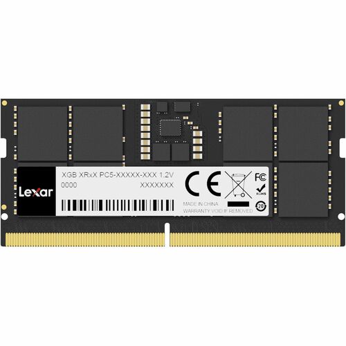 Lexar RAM Module for Notebook - 16 GB (1 x 16GB) - DDR5-5600/PC5-44800 DDR5 SDRAM - 5600 MHz - CL46 - 1.10 V - On-die ECC 