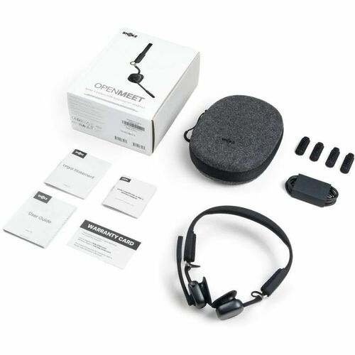 Shokz OpenMeet Wireless Open-ear, Over-the-head, On-ear, Over-the-ear Stereo Earset - Black - Binaural - Open - 2900 cm - 