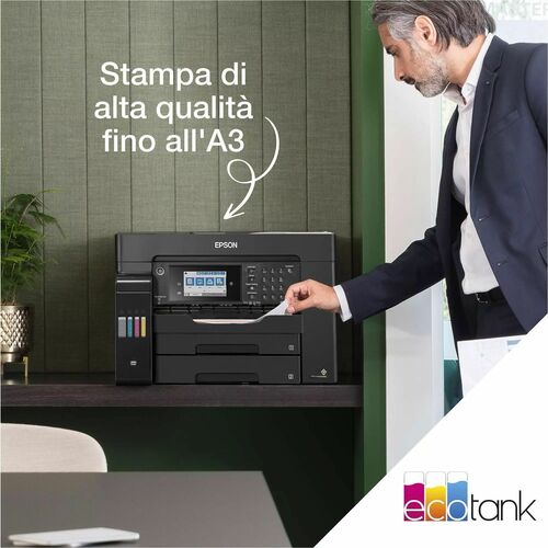 Stampante multifunzione a getto di inchiostro Epson ET-16605 Con filo e senza fili EcoTank - Colore - Nero - Fotocopiatric