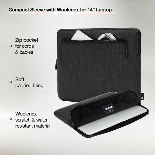 COMPACT SLEEVE IN WOOLENEX FOR MB PRO 14IN 2023 - GRAPHITE