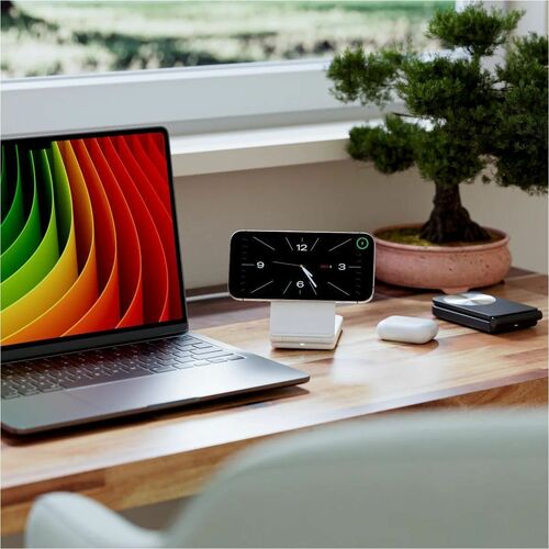 Alogic Yoga Induction Charger - White - 1 - For Earbud, AirPod, Smartwatch, Smartphone - 9 V DC, 12 V DC Input - Input con
