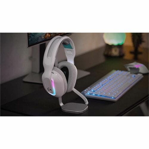 Logitech G G522 Wired/Wireless Over-the-head Stereo Gaming Headset - White - Binaural - Circumaural - 3000 cm - Bluetooth 