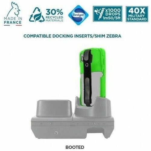 Sacoche de transport MOBILIS PROTECH Durci Zebra Terminal Portable - Vert - Résistant aux chocs, Résistant aux chocs, Rési