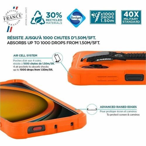 PROTECH - CASE - SAFETY ORANGE + HANDSTRAP FOR GALAXY XCOVER7 P
