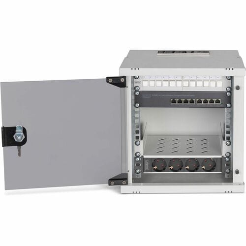 Digitus Netzwerk-Set SOHO Pro, 254 mm (10") - 6HE, 315 x 300 mm (B x T). Typ: Wandmontiertes Regal, Rack-Kapazität: 6U, Hö