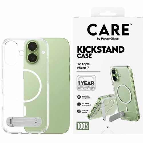 CARE Case for Apple iPhone 17 Smartphone - Transparent - 1 Piece - Drop Resistant, Crush Resistant - Plastic - Wireless Ch