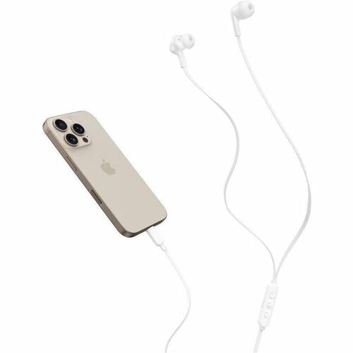 Belkin SOUNDFORM Wired Earbud Stereo Earset - White - Binaural - In-ear - USB Type C