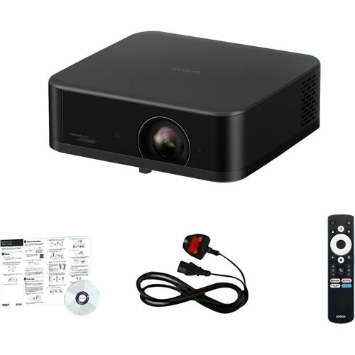 Epson Lifestudio Pop EF-62B 3LCD Projector - 16:9 - Portable, Desktop, Floor Mountable - Metallic Black - High Dynamic Ran