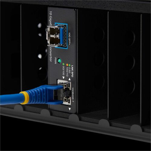 StarTech.com Transceiver/Media Converter - TAA Compliant - 1 Port(s) - 1 x Network (RJ-45) - Optical Fiber, Twisted Pair -
