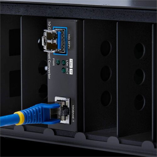 StarTech.com Transceiver/Media Converter - TAA Compliant - 1 Port(s) - 1 x Network (RJ-45) - Optical Fiber, Twisted Pair -