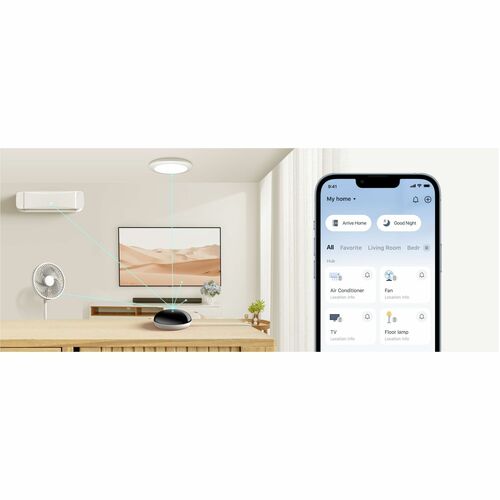 Tapo H110 Smart Home Hub - Alexa, Google Assistant, Siri - IEEE 802.11b/g/n - Bluetooth - USB - Schwarz, Weiß - Sirene