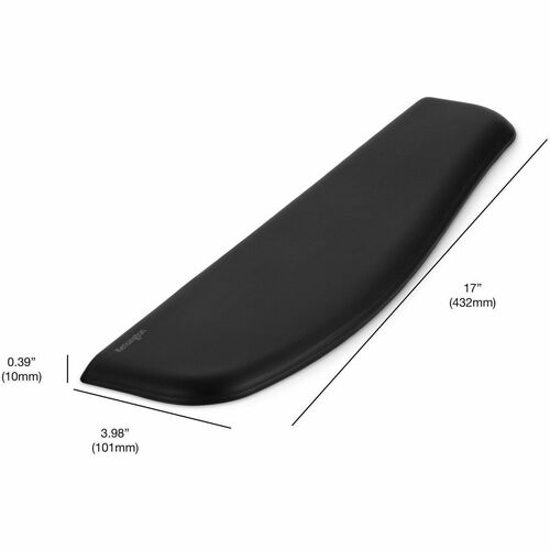 Kensington ErgoSoft Wrist Rest - 10 mm x 101 mm - Black - Elastomer, Thermoplastic Polyurethane (TPU) - Keyboard - Retail 