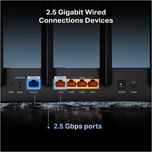 TP-Link Archer BE400 Wi-Fi 7 IEEE 802.11be Ethernet Wireless Router - Dual Band - 2.40 GHz ISM Band - 5 GHz UNII Band - 6 