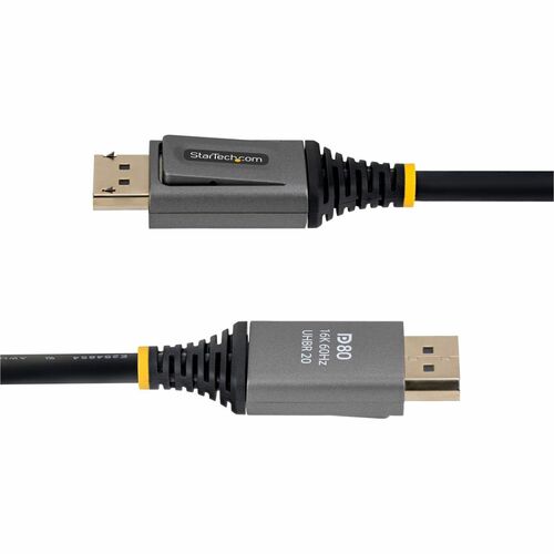 StarTech 1.5m DisplayPort 2.1 Cable, VESA Certified DP80 DisplayPort Cable, 10K/8K 60Hz, 16K 60Hz/8K 240Hz w/DSC 1.2a, DP 