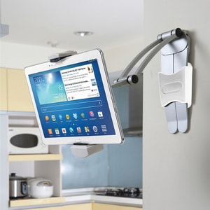 CTA Digital PAD-KMS 2-in-1 Kitchen Mount Stand for iPad and Tablets - 13" Height x 13.5" Width x 7" Depth - Aluminum - Stu