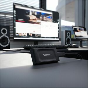 Kingston Tragbar Solid State-Laufwerk - Extern - 2 TB - Schwarz - Speichersystem Unterstütztes Gerät - USB 3.2 (Gen 2) - 1