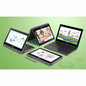 Asus BR1100F BR1100F-C41XA-3Y 29.5 cm (11.6") Touchscreen Rugged Convertible 2 in 1 Notebook - HD - Intel Celeron N4500 - 