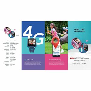 TCL MOVETIME MT42X Smartwatch - Blau Body Color - Blau Band Color - Glas Body Material - Silikon Band Material - Wireless 
