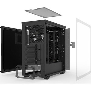 be quiet! Pure Base 500 FX Computergehäuse - ATX, Micro ATX, Mini ITX Motherboard Supported - Midi-Tower - Acrylnitril-But